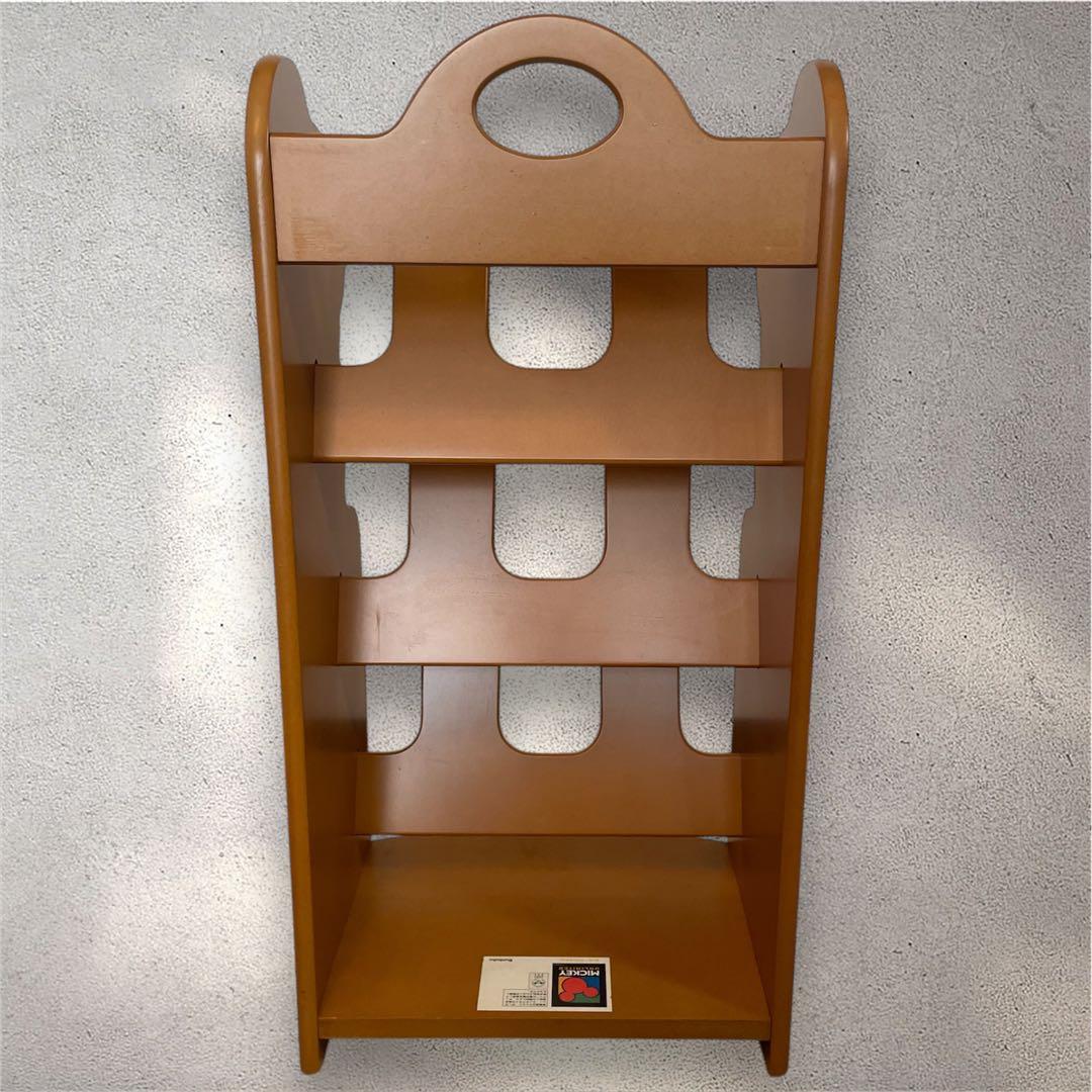 【希少】ディズニー　ミッキーマウス スリッパラック 木製　収納棚　玄関　レトロ