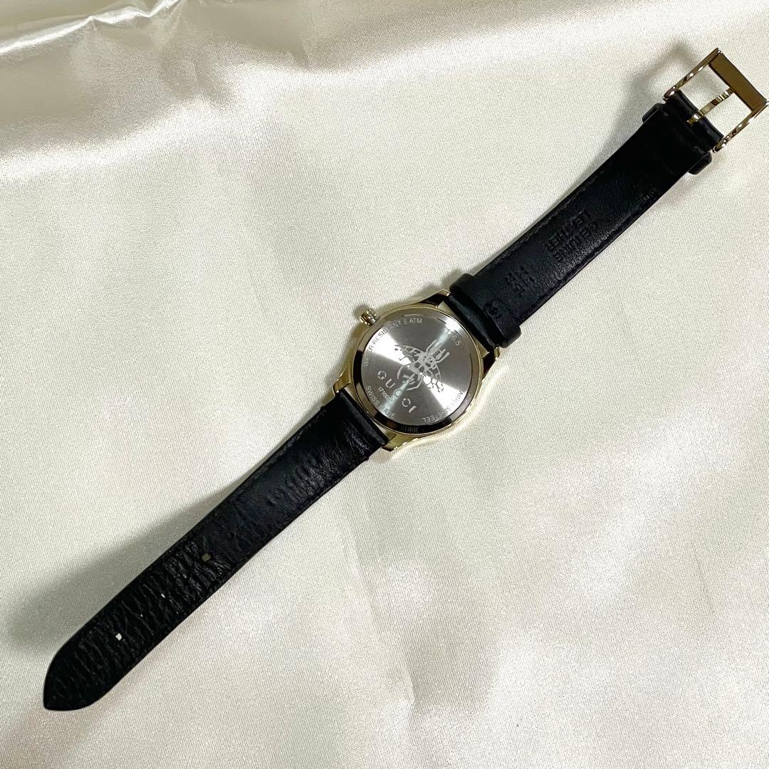 美品 GUCCI グッチ 126.5 腕時計 デイト シェル レディース