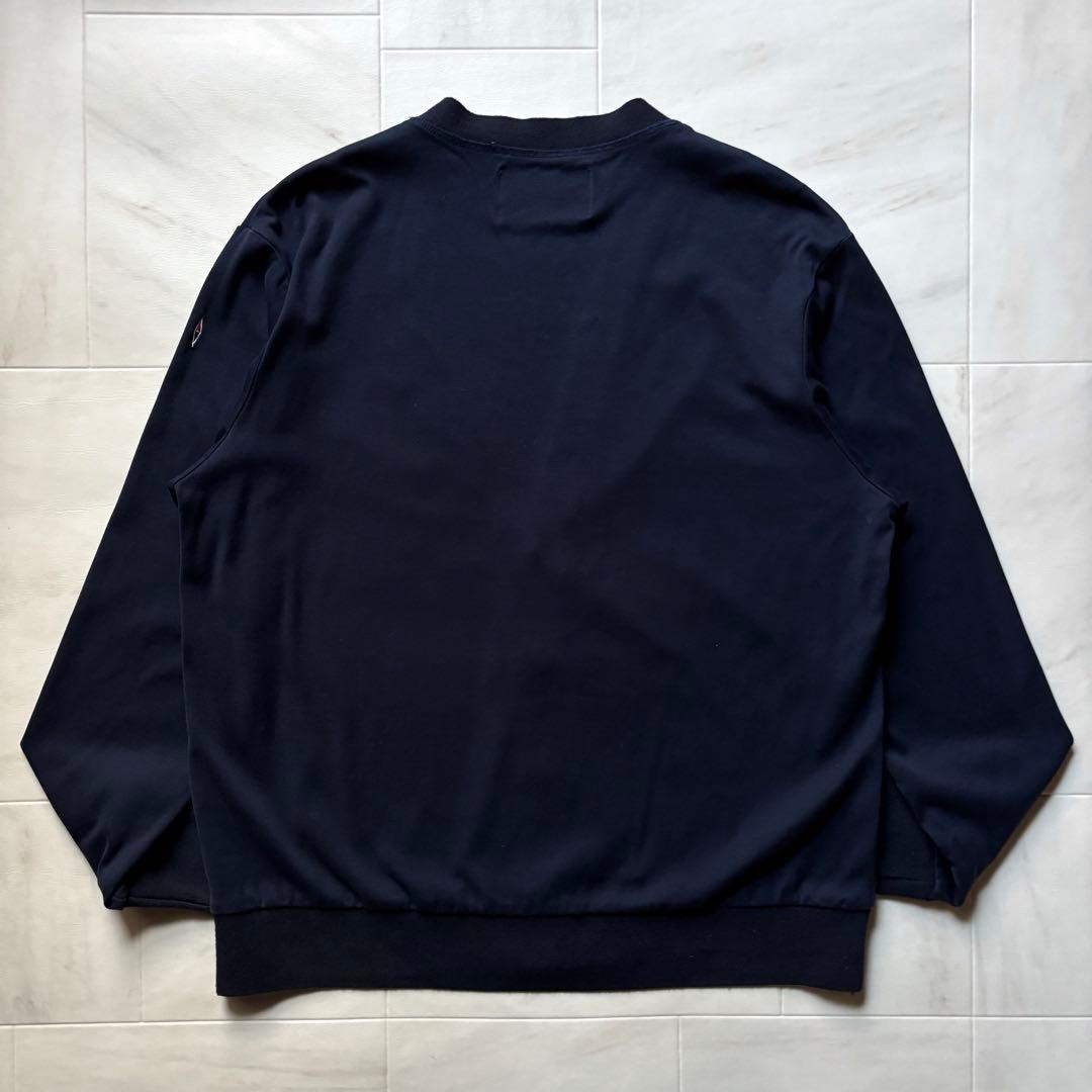 福山屋 福山雅治 Vネックカーディガン 無地 ネイビー 貝ボタン Lサイズ