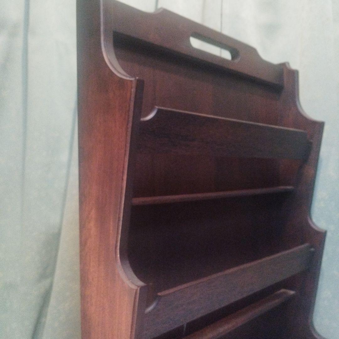 オールドカリモク　マガジンラック　昭和中頃　カリモク家具　木製