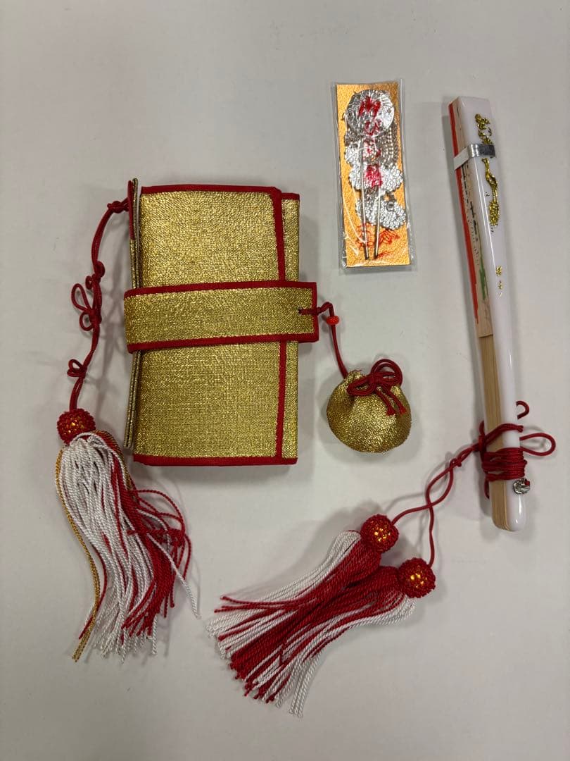 七五三　新品　結び帯セット　黄緑　梅　鹿子柄　カラフル装飾　日本製