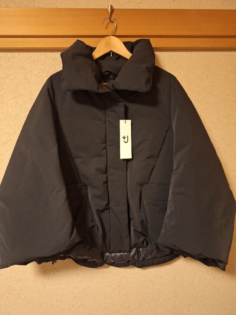 【UNIQLO +J】 ハイブリッドダウンジャケット ブラックL