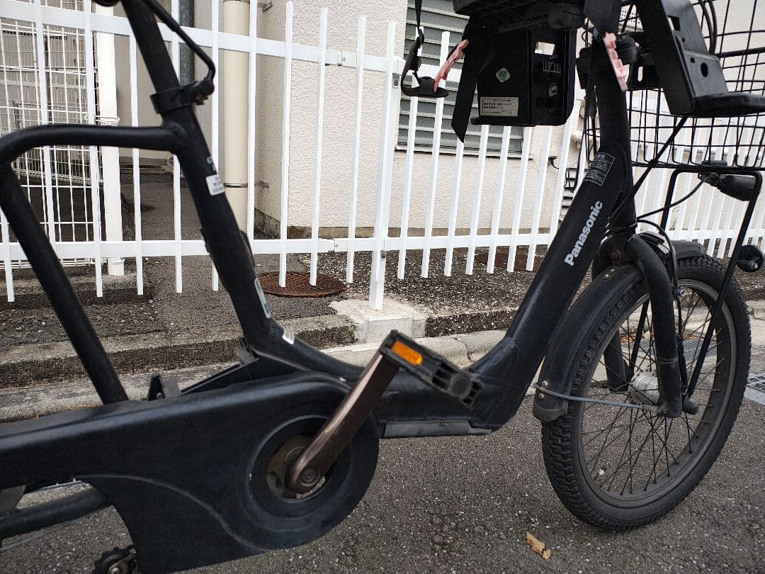 電動自転車　パナソニック　Panasonic 黒　ブラック　子供乗　26インチ