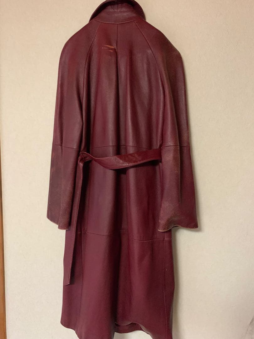 値下げ中　#スレ感がよい　Max Mara レッド　レザー ジャケット