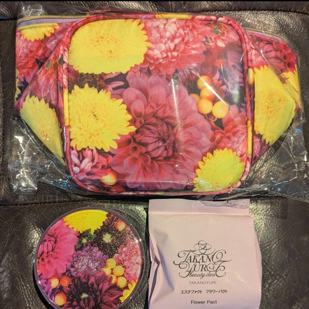 ✨最新版【新品】たかの友梨フラワーパクトファンデーション本体＋リフィル＋ポーチ