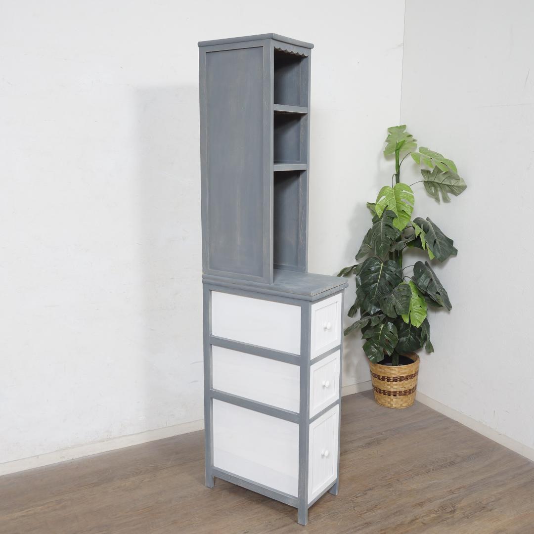 【新品】隙間にぴたり。スリムラック　アンティーク加工　収納　アウトレット