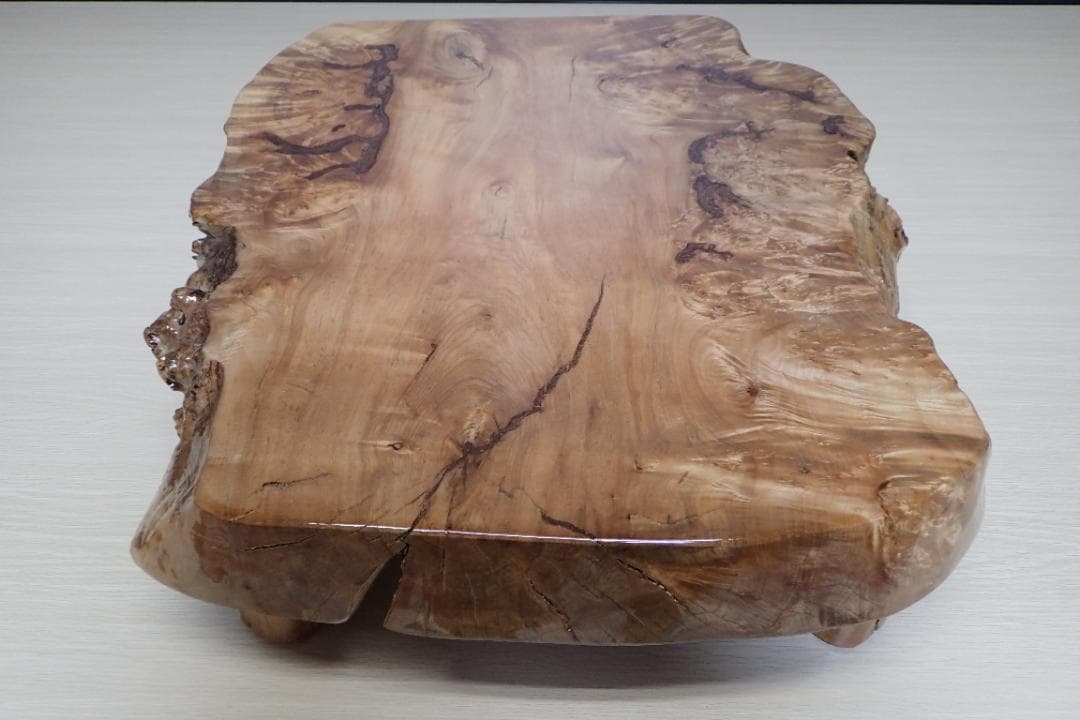 超希少 一点品 天然木 最高級 欅 ケヤキ 切り株 輪切り ローテーブル 座卓