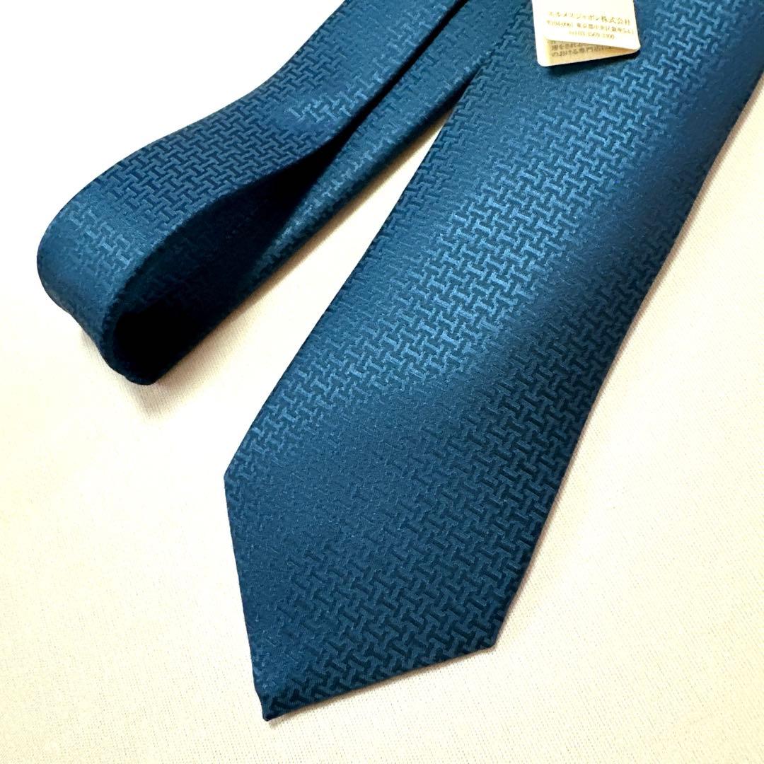 エルメス ネクタイ H織りタイ 7 cm 《アップサイド・ダウン》新品 未使用