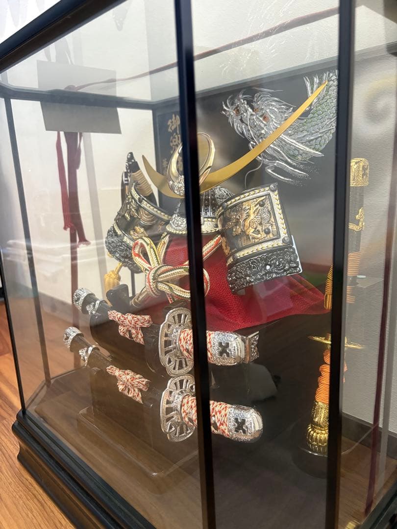 五月人形 兜飾り ケース入り 豪華セット 美品 刀付き 子供の日