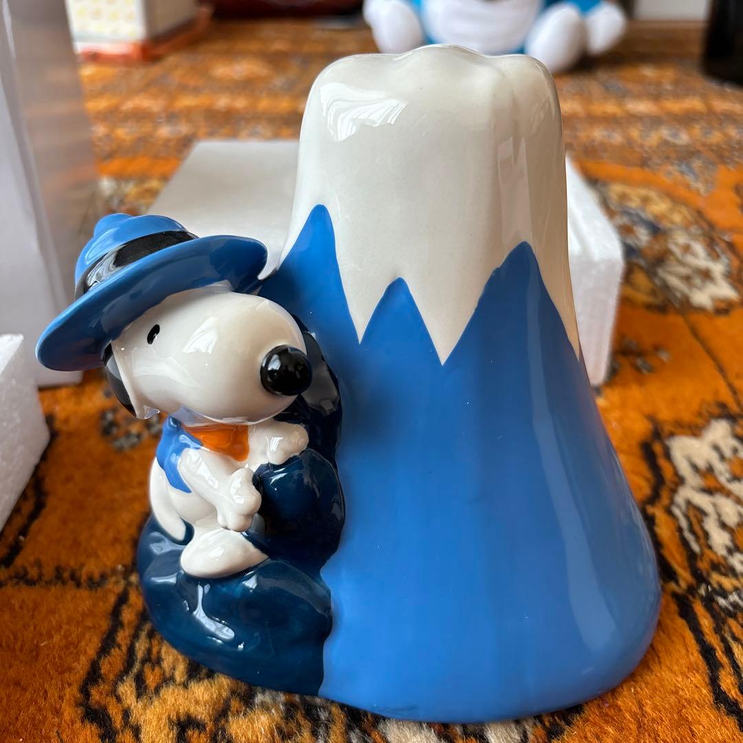 新品・未使用・スヌーピー「陶器・世界遺産日本一富士山バンク(大)