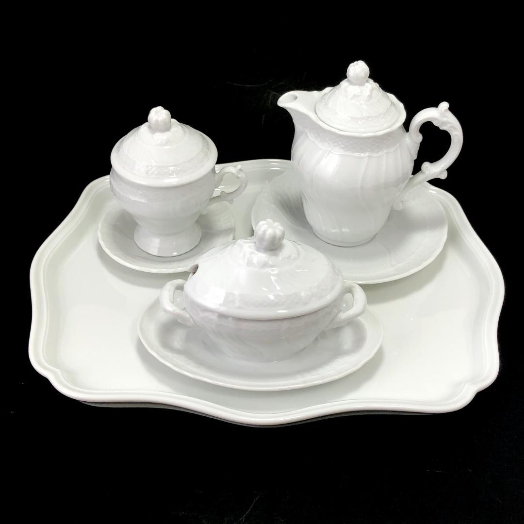 【美品】リチャードジノリ／ベッキオホワイト ティーセット