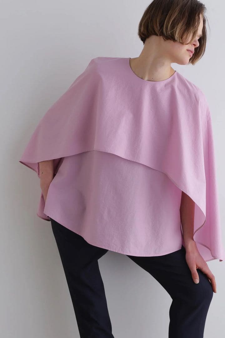 LE PHIL ルフィル　COOL DOTS ブラウス　ピンク