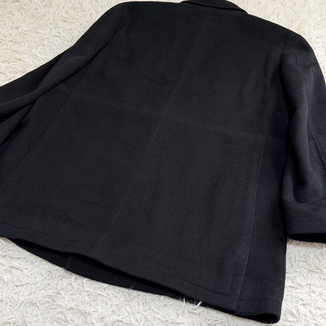 16478✨美品✨️ランバンコレクション 50 LL カシミヤ100% コート 黒