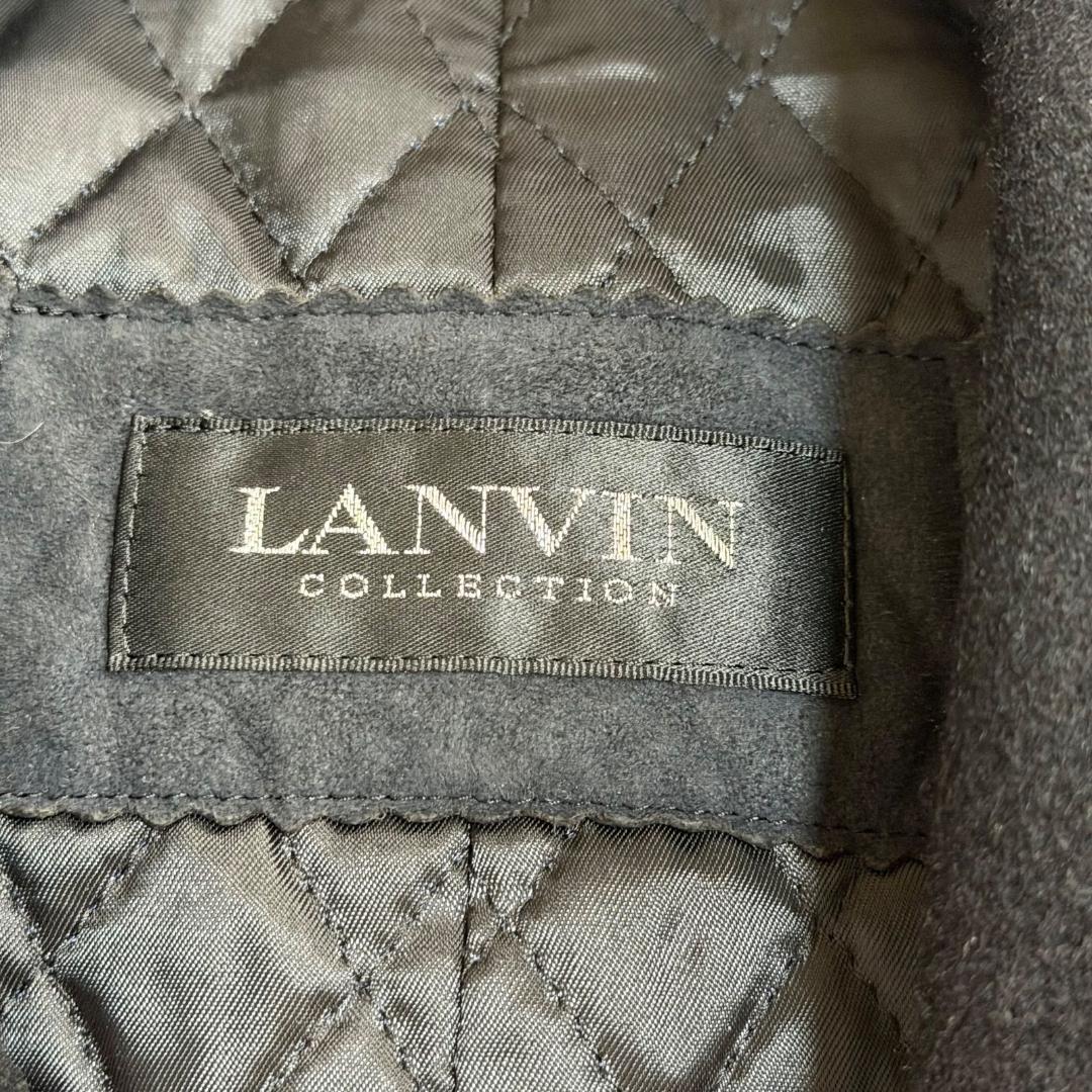 16478✨美品✨️ランバンコレクション 50 LL カシミヤ100% コート 黒