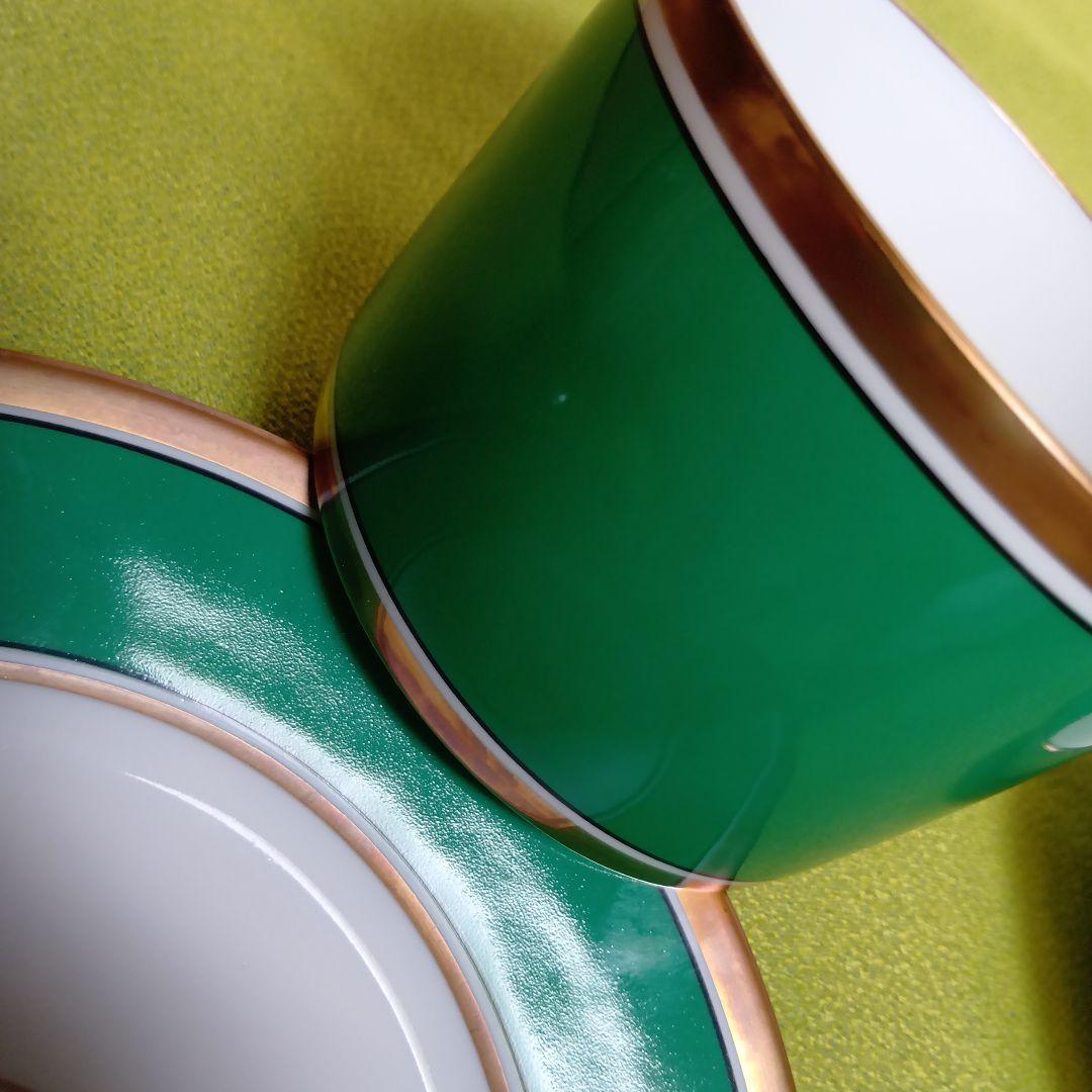 リチャードジノリ　インペログリーン　カップ＆ソーサー　イタリア製 プレート廃盤