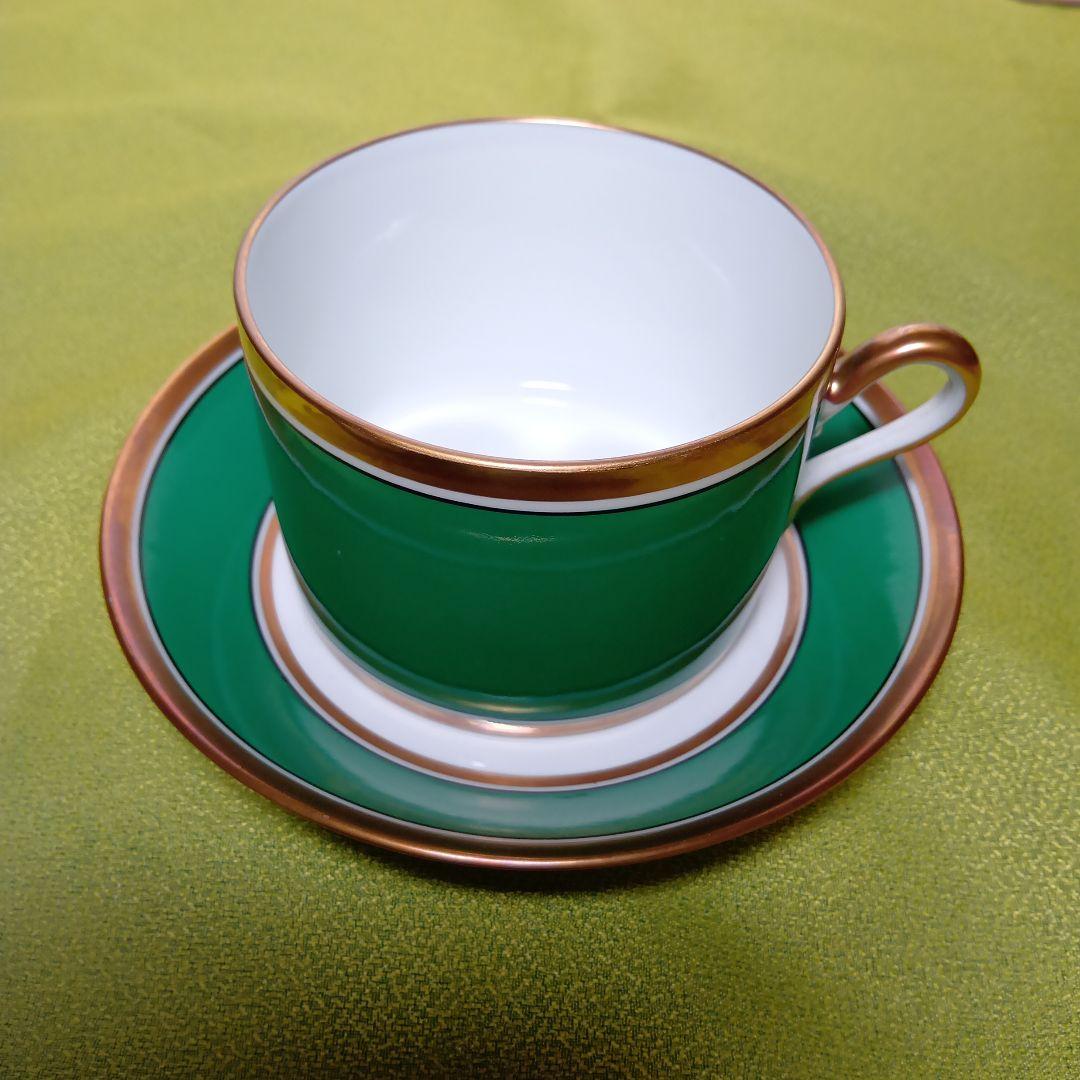 リチャードジノリ　インペログリーン　カップ＆ソーサー　イタリア製 プレート廃盤