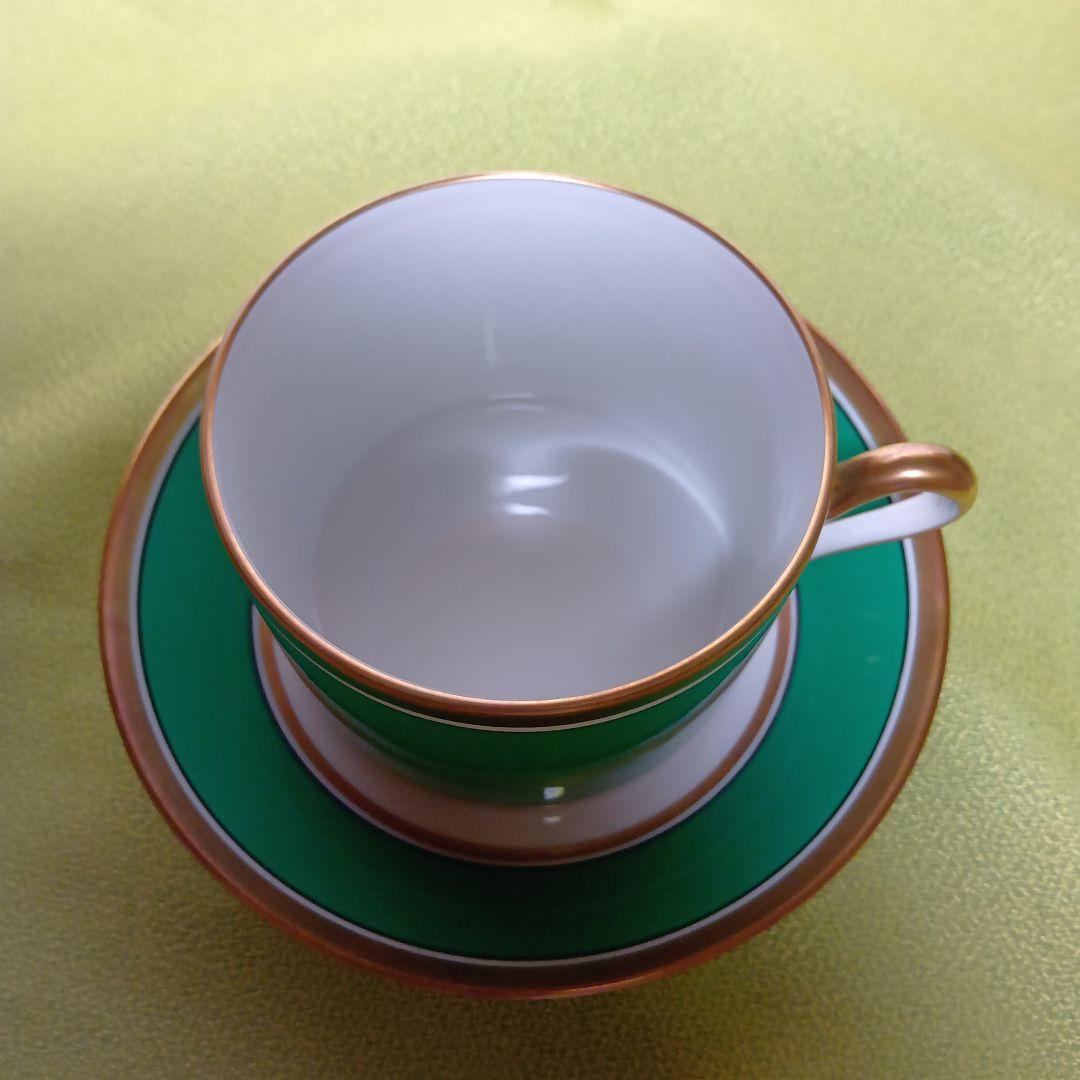 リチャードジノリ　インペログリーン　カップ＆ソーサー　イタリア製 プレート廃盤