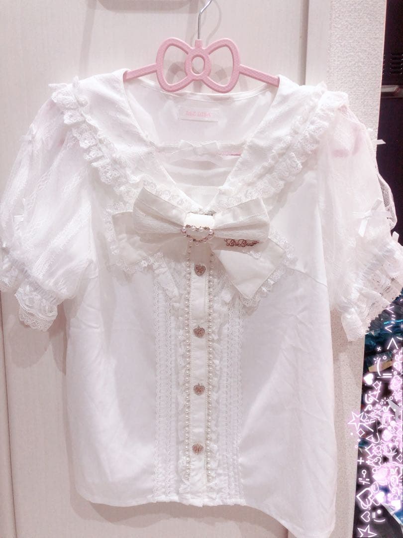 リズリサ♥メニーリボンスリーブセーラーブラウス♥ホワイト