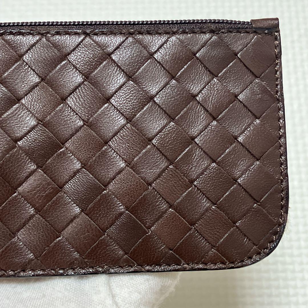 ・未使用BOTTEGA VENETAレザーケース　濃茶　キーリング 袋付き