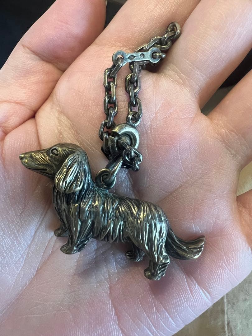 エルメス ヴィンテージ 犬 ダックスフンド キーホルダー チャーム