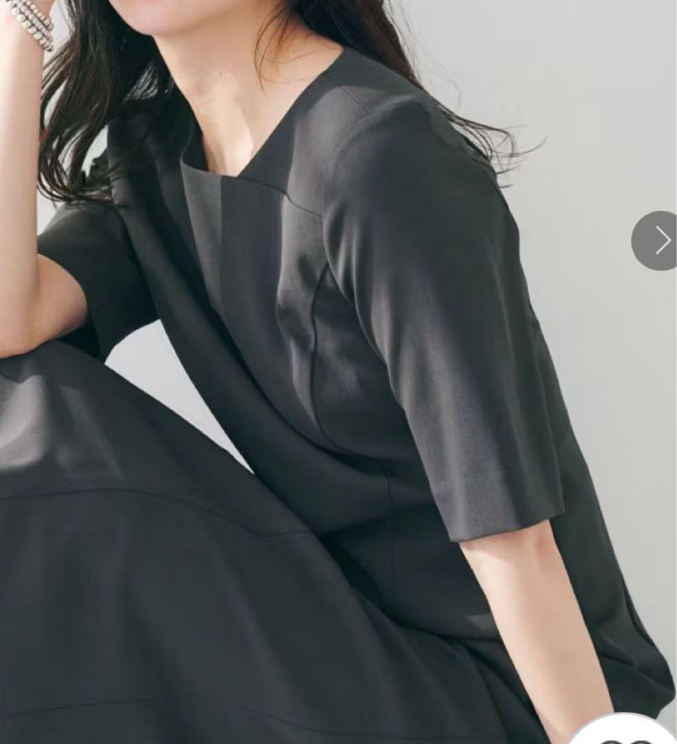 2690A美品アンタイトル　アシメネックワンピース 定価2.6万円