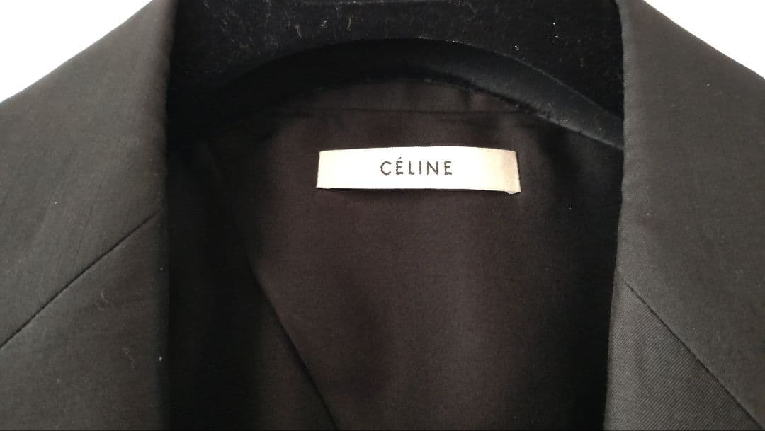 celine セリーヌ　ジャケット　スーツ　セットアップ　黒　フィービー　36