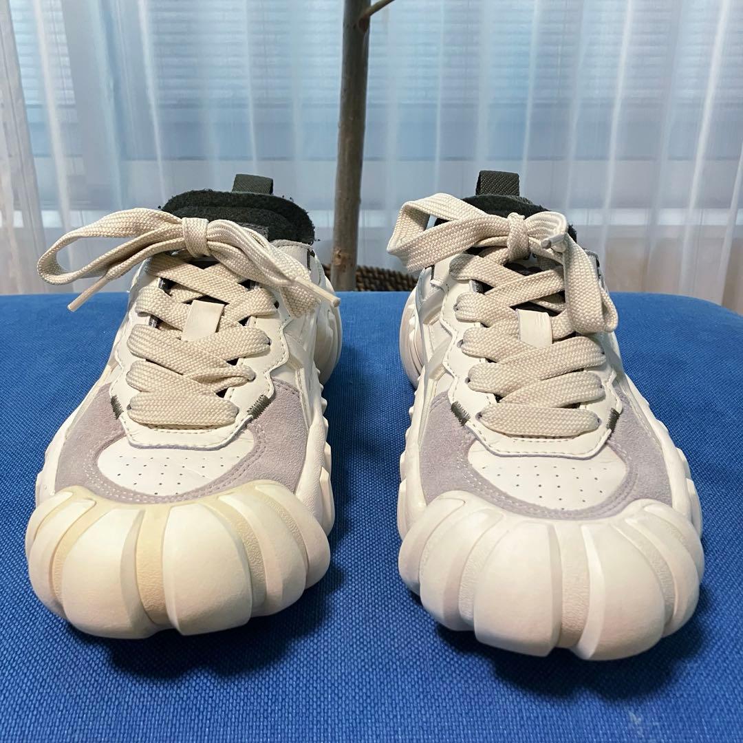 オニツカタイガー デンティグレ LS ホワイト グレー 23cm