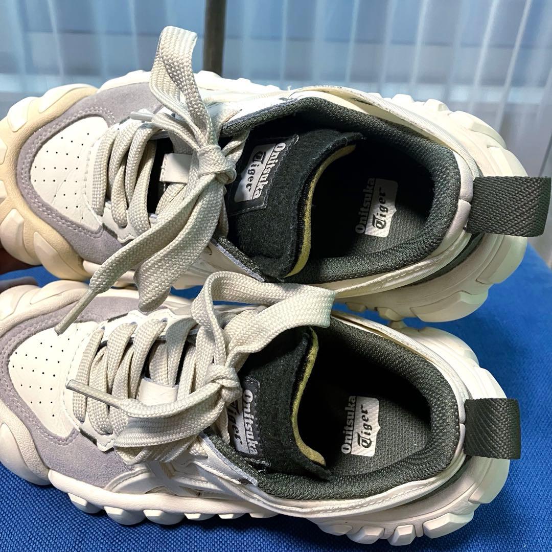 オニツカタイガー デンティグレ LS ホワイト グレー 23cm