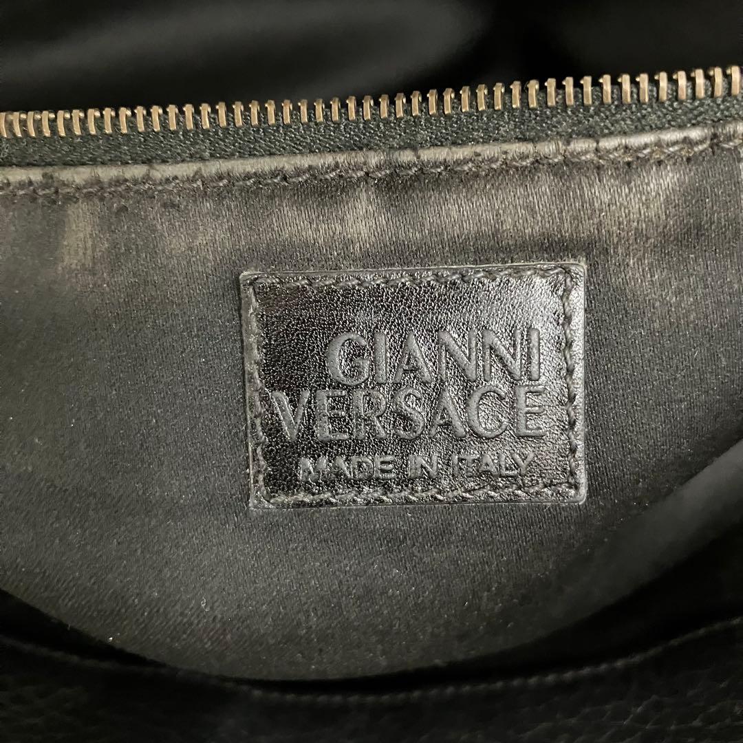 【美品】ジャンニヴェルサーチ メデューサ ブラックトートバッグ レザー