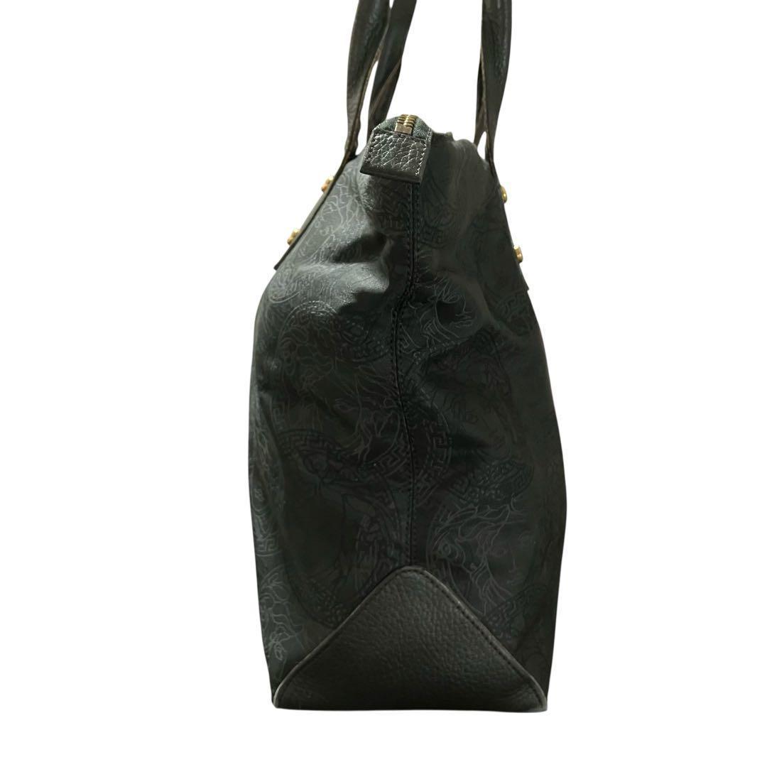 【美品】ジャンニヴェルサーチ メデューサ ブラックトートバッグ レザー