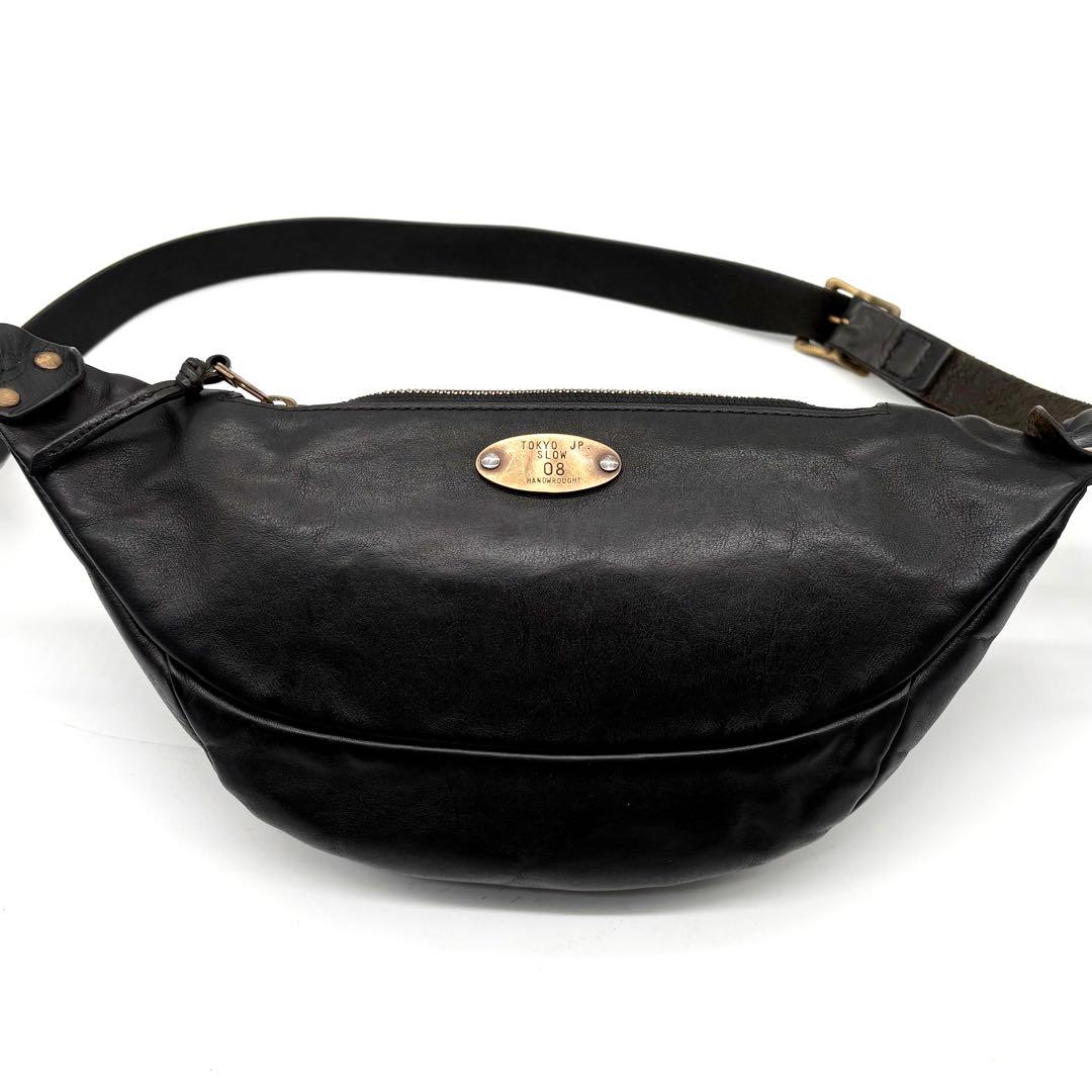 SLOW スロウ ルボーノ ボディバッグ レザー 斜め掛け ブラック