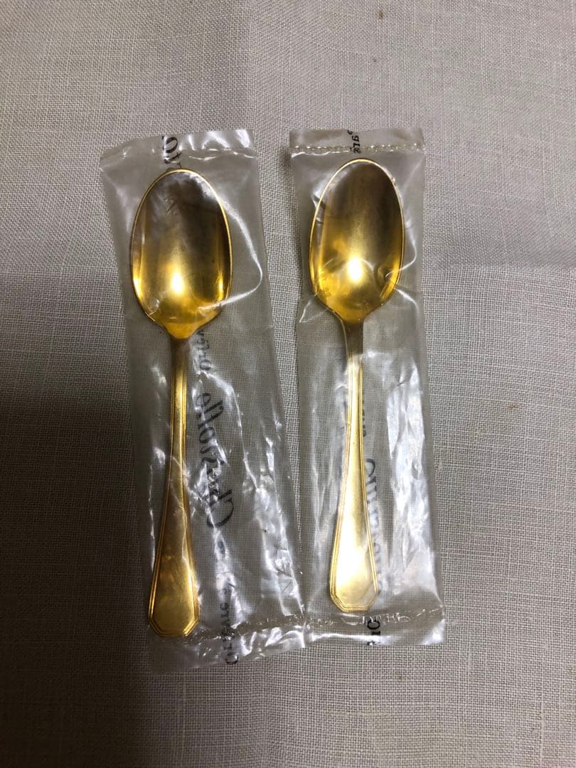 クリストフル ゴールドプレート モカスプーン 新品　未使用品　2本