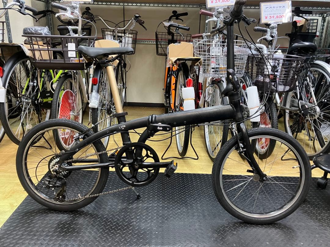 リユース品　折りたたみ自転車 ブラック