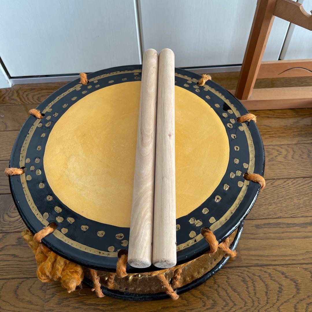 締太鼓、和太鼓、和楽器、バチ、3点セット