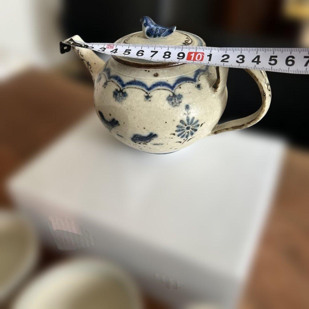 ✴️大幅値下げ✴️【中西申幸】鳥遊戯画急須と湯呑み茶碗チュンチュン3個セット