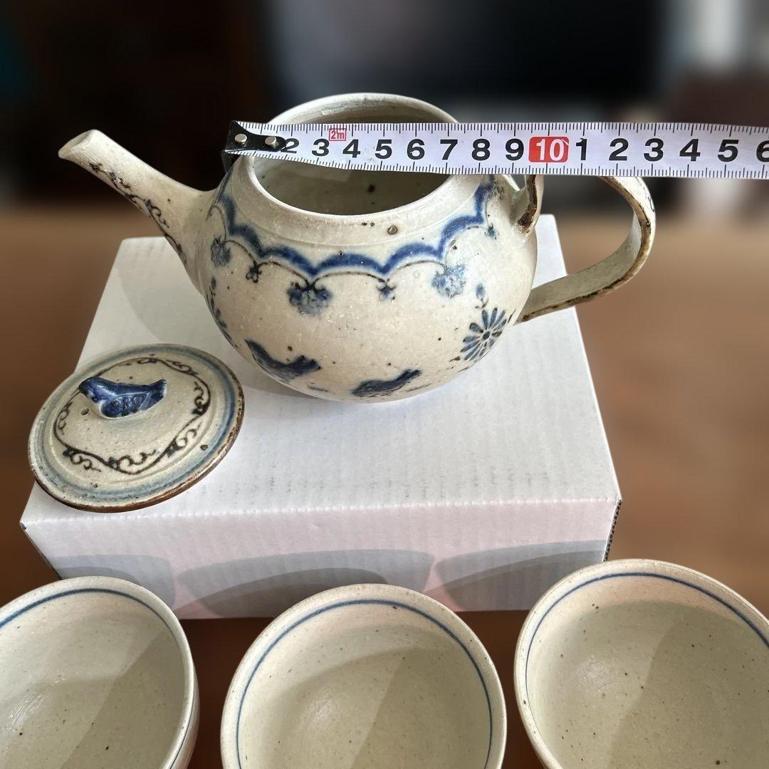 ✴️大幅値下げ✴️【中西申幸】鳥遊戯画急須と湯呑み茶碗チュンチュン3個セット