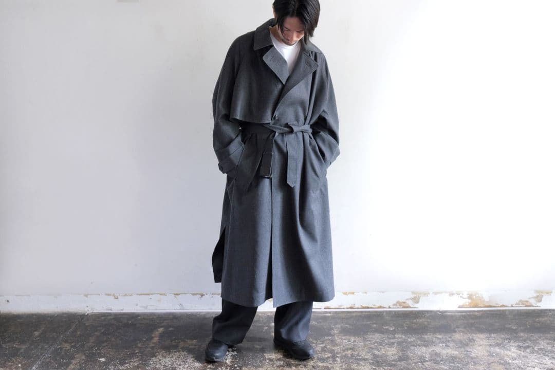 reracs フランネルトレンチコート　comoli auralee