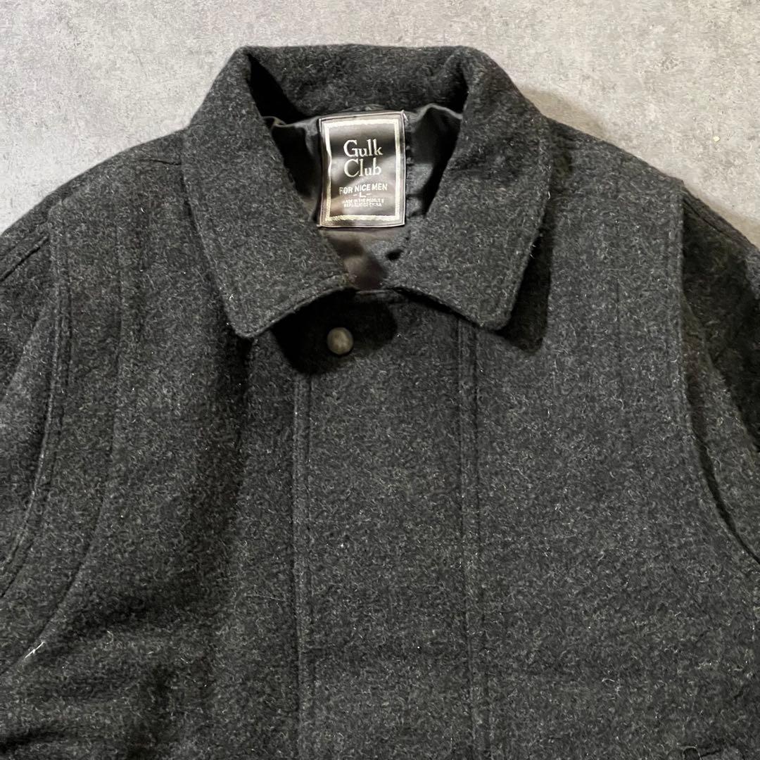 【即日発送・国内古着】ハリントンジャケット　短丈アウター　グランパコア　濃灰色