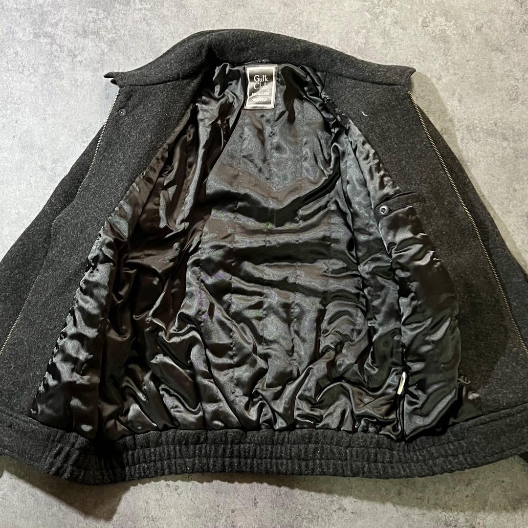 【即日発送・国内古着】ハリントンジャケット　短丈アウター　グランパコア　濃灰色