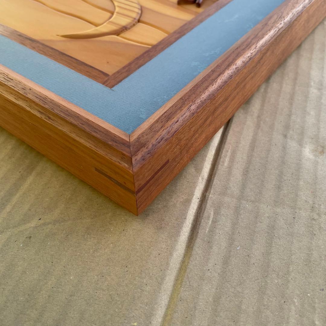 寄せ木象嵌工房 Pecker ペッカー工房 ふくろう フクロウ 額縁 インテリア