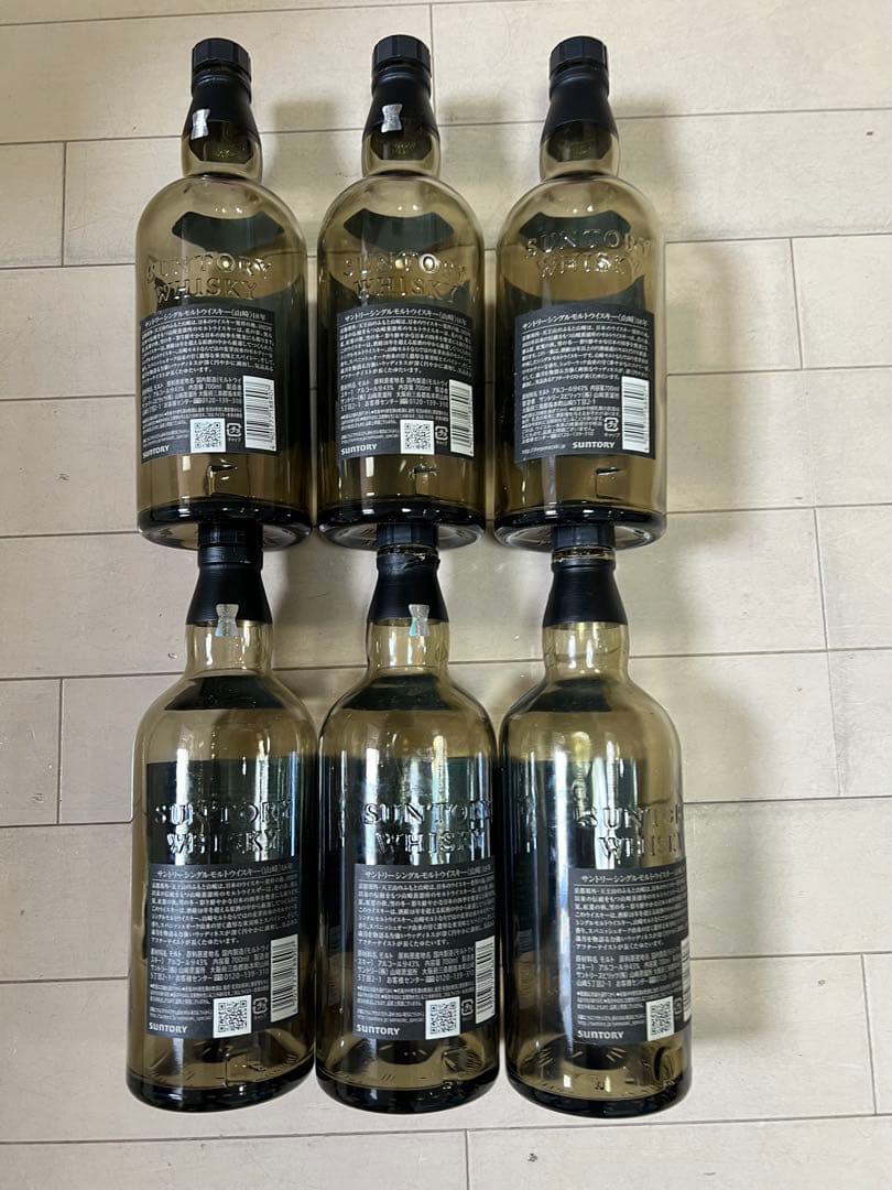 サントリー山崎18年2行ラベル空ビン6本セット