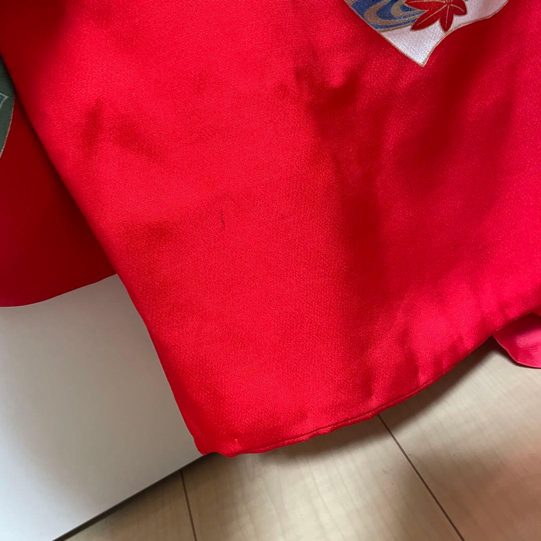 七五三 3歳 着物 フルセット 被布 赤 ピンク 花柄 女の子 前撮り