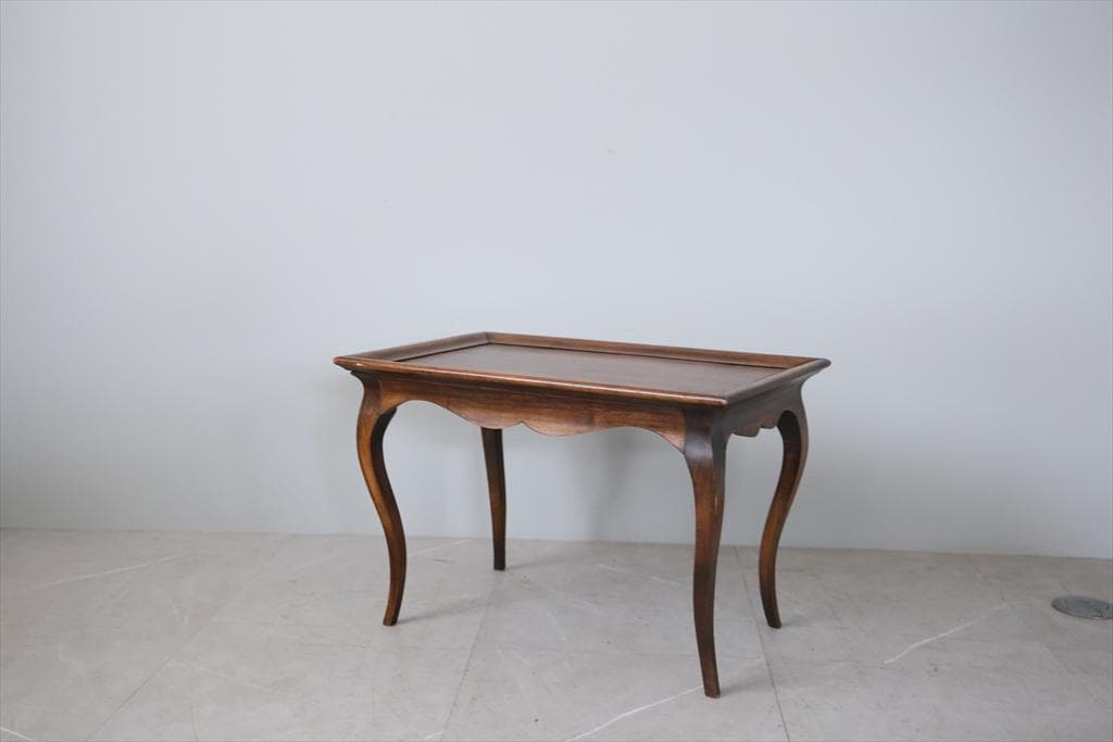 フランスアンティーク木製コーヒーテーブル/センターテーブル机/飾り棚86-251