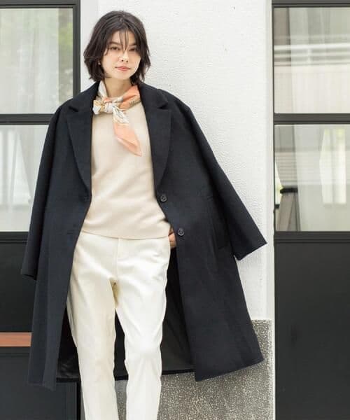 すずまろ☆新品☆OPAQUE.CLIP カシミヤウールチェスターコート