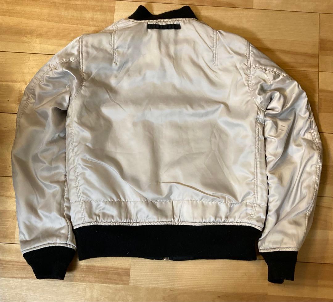 アヴィレックス　リバーシブル　ma-1 ジャケット　ブラック　シルバー　美品