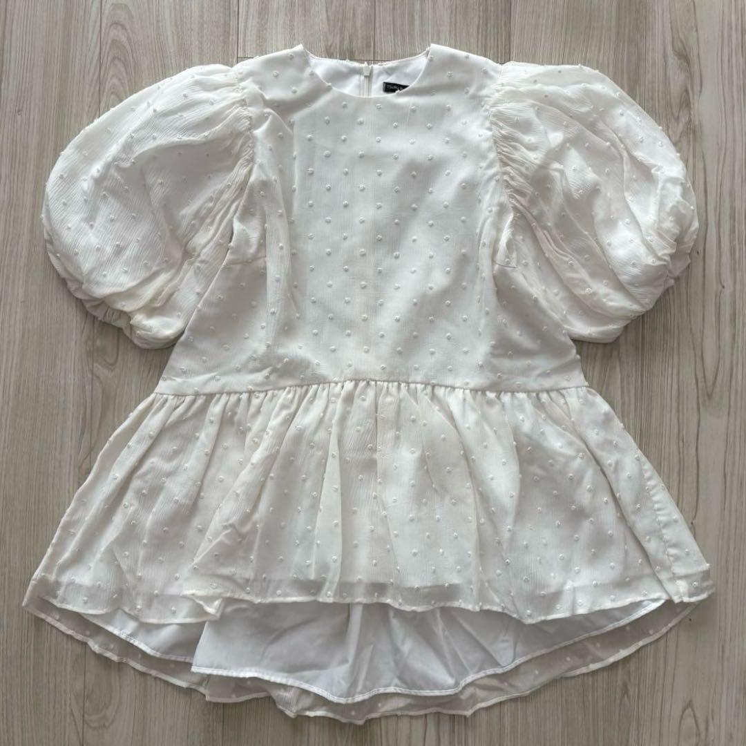 【極美品】ツルバイマリコオイカワ 25SS eleonore ブラウス ホワイト