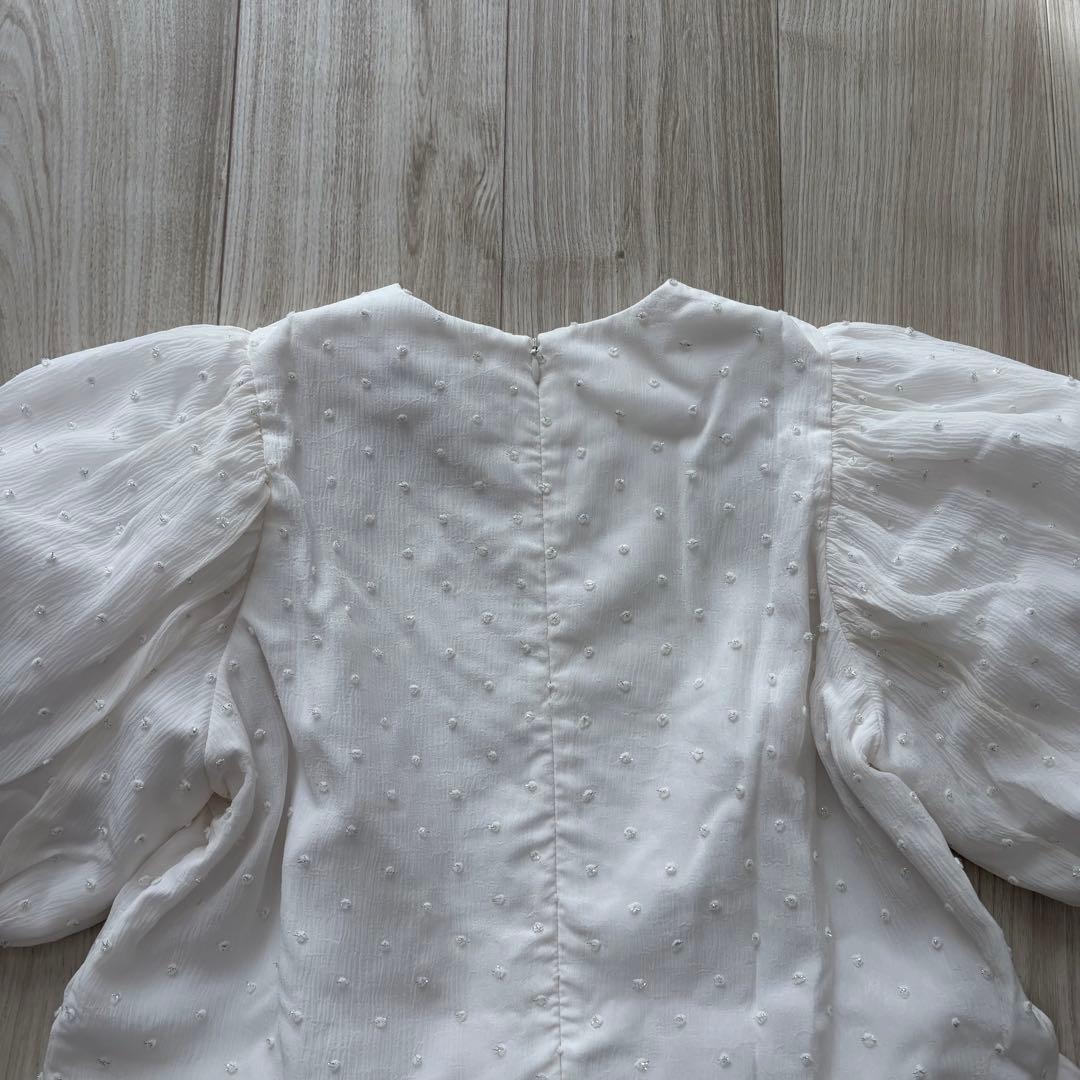 【極美品】ツルバイマリコオイカワ 25SS eleonore ブラウス ホワイト