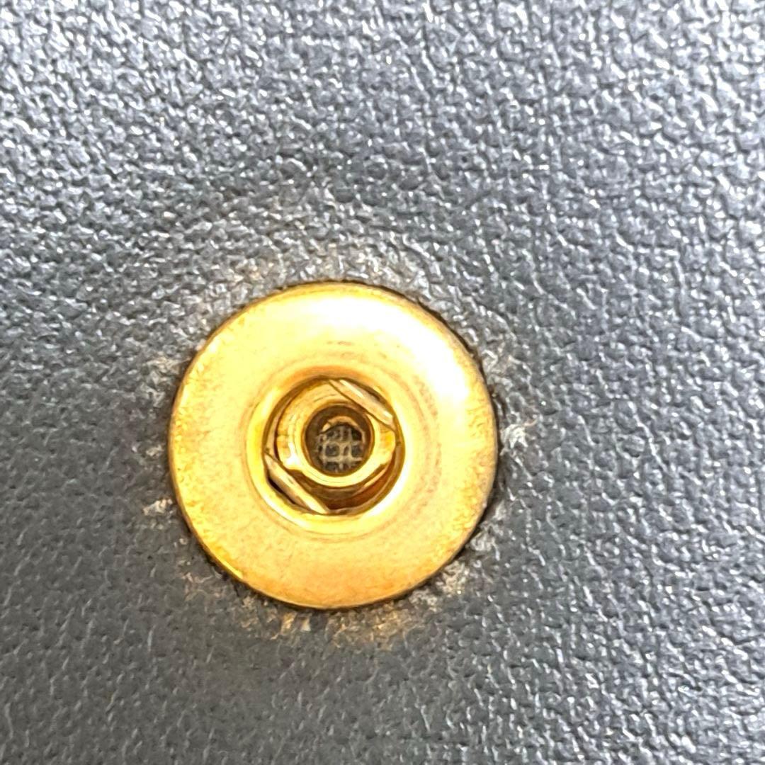 ✨新品同様　正規品✨セリーヌ　三つ折り　トリオンフ　シャイニーカーフレザー　黒