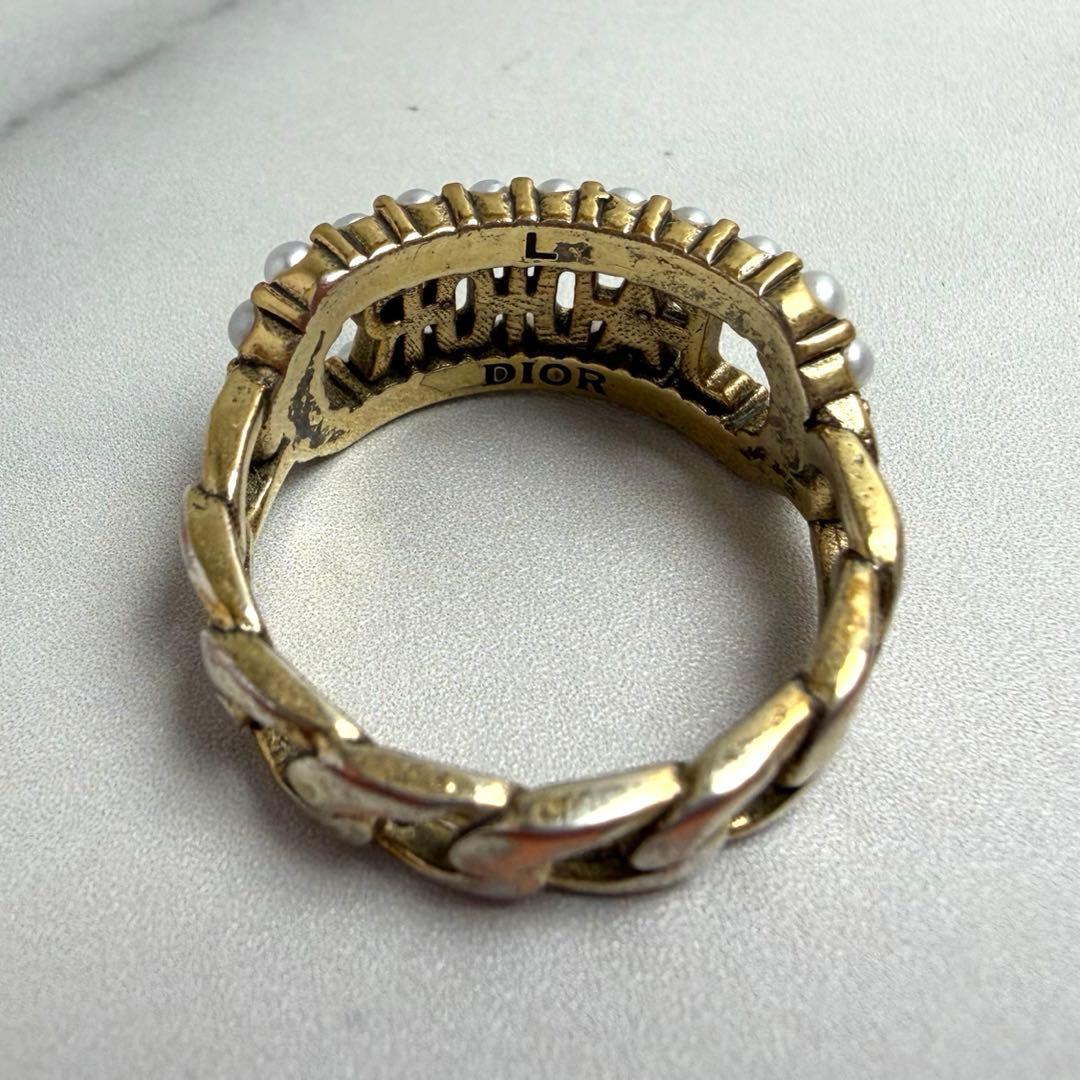 Dior JADIORリング 13号 パール ゴールド ジャドール 指輪