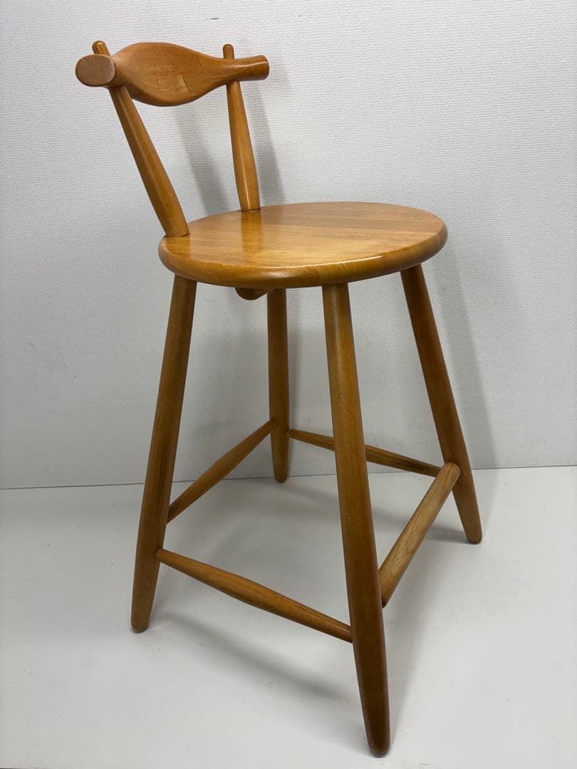 アンティーク ハイチェア カウンター 椅子 木製 レトロ